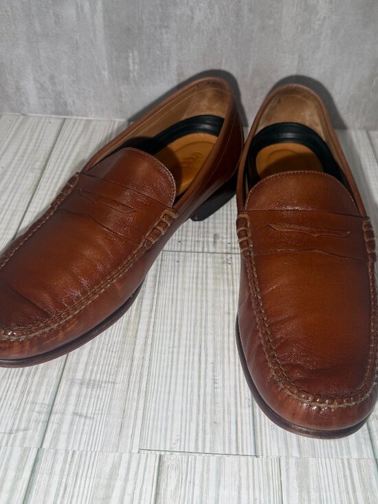 ECCO Mens 12 M Brown Leather Penny Loafers Phorene Comfort Made in Brazil main image 10